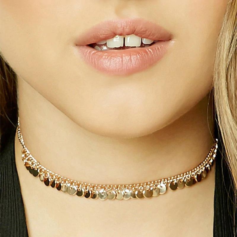 レディース ネックレス アクセサリー エスニック リゾート ビーチ 水着 海水浴 ビキニ アクセ シンプル スパンコール ペンダント アメリカ ファッション 女性 ライト 高級感 ヒップ ホップ