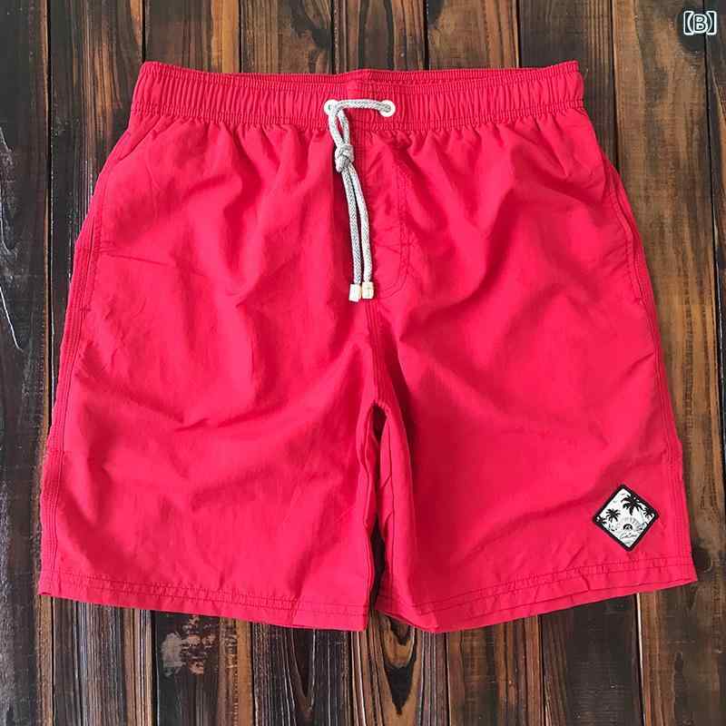 メンズ カジュアル パンツ ビーチ 海パン 水着 プール サーフィン 海水浴 速乾 五分丈 裏地 シーサイド 温泉 リゾート 撥水 ショーツ