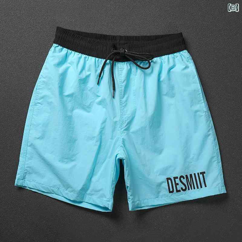 メンズ 夏 パンツ ビーチ 海パン 水着 プール サーフィン 海水浴 ショート グレー 文字 屋外着用 子供 レジャー