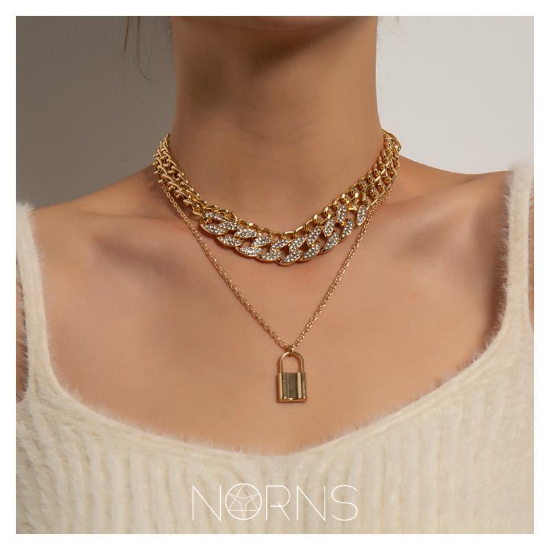 レディース ネックレス アクセサリー チェーン エスニック リゾート ビーチ 水着 海水浴 ビキニ アクセ アメリカ 誇張 合金 大きい ビッグ ボウル 誇り 高さ クール メタルロック ペンダント セーター