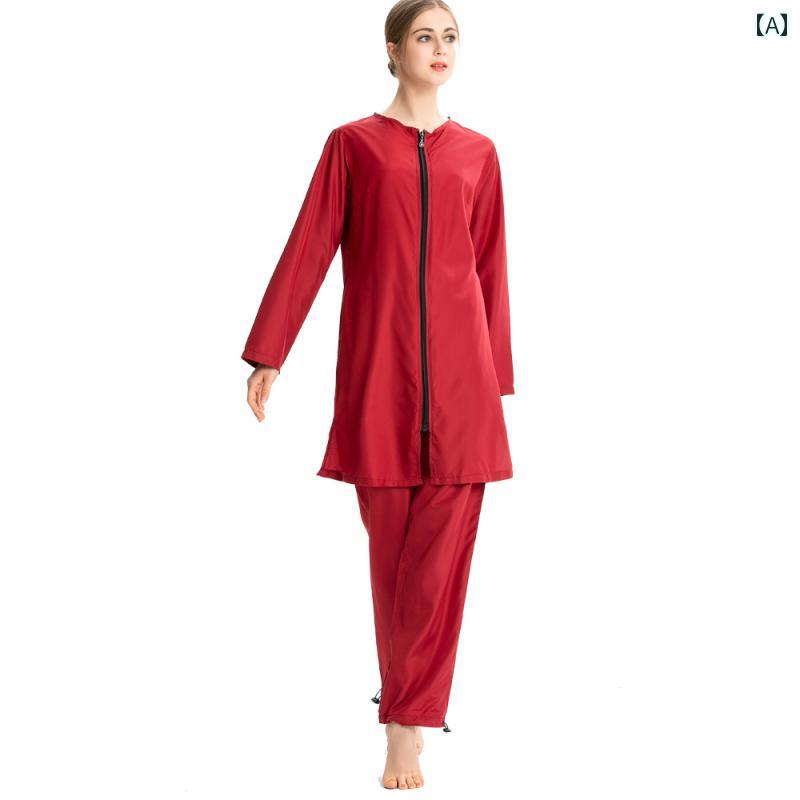 スイムスーツ 素肌カバー 水着 中東 アラブ 保守的 スーツ 女性 インドネシア 大きいサイズ ルース ソ..