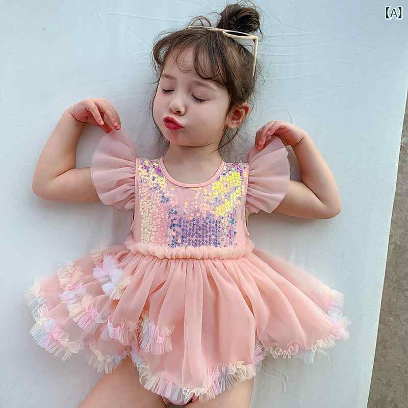 夏 女の子 水着 子供 水泳 プリンセス ベビー ワンピース スカート