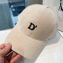 レディース メンズ カジュアル ベースボール キャップ アウトドア レジャー 帽子 レディース 秋冬 コーデュロイ 野球帽 ファッション 刺繍 文字 ピーク