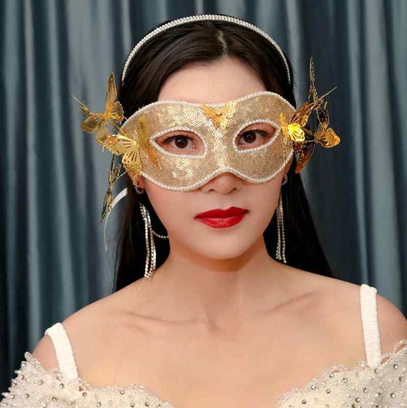 仮面 舞踏会 レディース フェニックス 蝶 スパンコール キラキラ ハーフ フェイス コスチューム 大人 ..