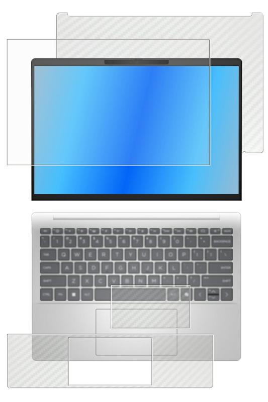 [4点セット(画面+天板+パームレスト+タッチパッド)] ClearView HP Pavilion Aero 13-bg 13-bg0000 2024年モデル 13.3インチ用 液晶 保護 フィルム