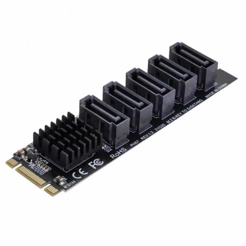 CY アダプター 10Gbps USB-C タイプC から NGFF キー B+M SATA 6Gbps 5 ポート アダプター コンバーター PM ポート マルチプライヤ セレクター JMB575 JMS580
