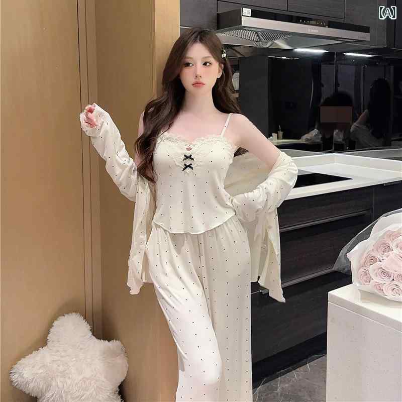 ・カテゴリ: セットアップ・スタイル: シンプルカジュアル・主な素材: モダール90-95%・厚み: 薄手・ネックライン: Vネック・袖丈: 長袖・丈: ロング・適用シーン: レジャー、睡眠、ホーム、アウトドア・対象: 青年女性・カラー展開: ミルクアプリコット、フォググレー・サイズ展開: S、M、L、XL