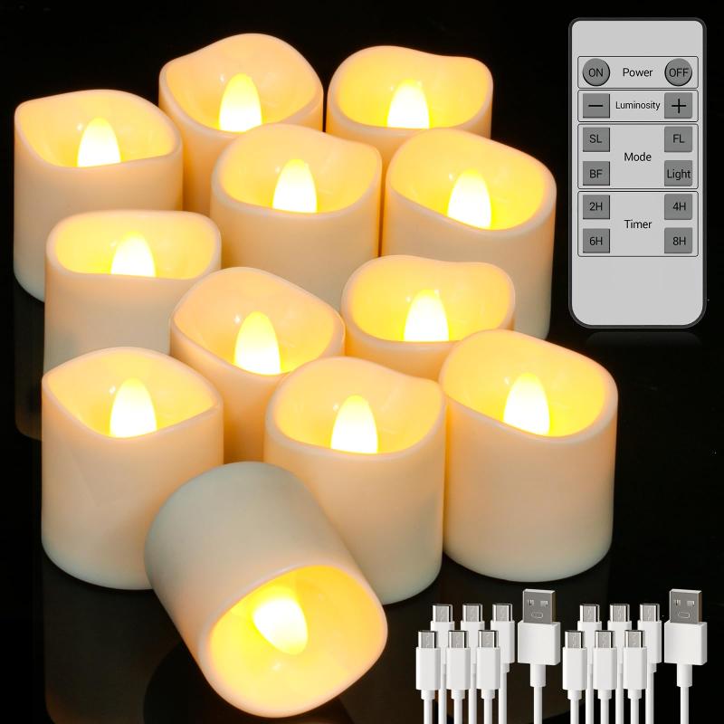 キャンドル led 充電式 キャンドルライト PChero 充電式ledキャンドル USB充電式 常夜灯 タイマー機能 治癒雰囲気 省エネ 長持ち 夏祭り リモコン カップ付 キャンドルライトキャンドル led 充電