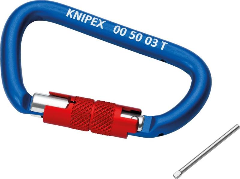 クニペックス KNIPEX 落下防止ストラップ用カラビナ 2個入 005003TBK005003TBK 落下防止ストラップ用カラビナ 2個入
