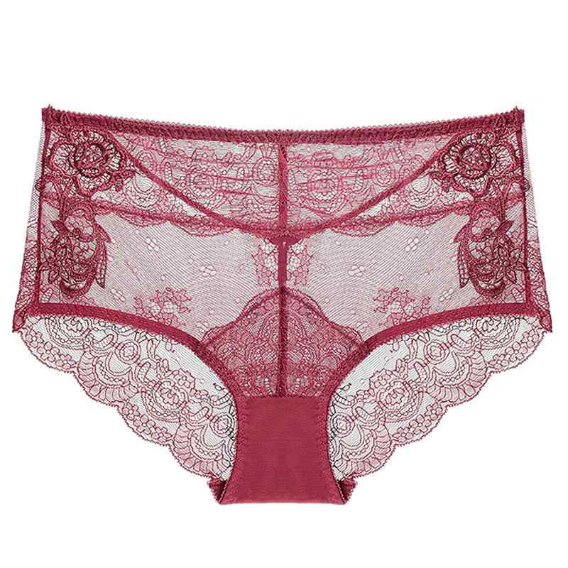 レディース ショーツ セクシー フレンチスタイル 超薄型 通気性 透け感 レース ヒップアップ ミッドライズ 花柄 三角タイプ コットンクロッチ ナイロン素材 5色展開 オールシーズン対応 ニット編み 下着 女性用