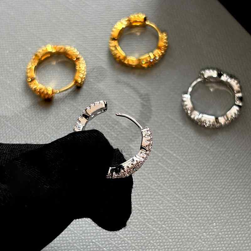 ピアス レディース フレンチレトロ S925ポスト きらめくジルコニア ピギーノーズ フープ 小ぶり シルバ..