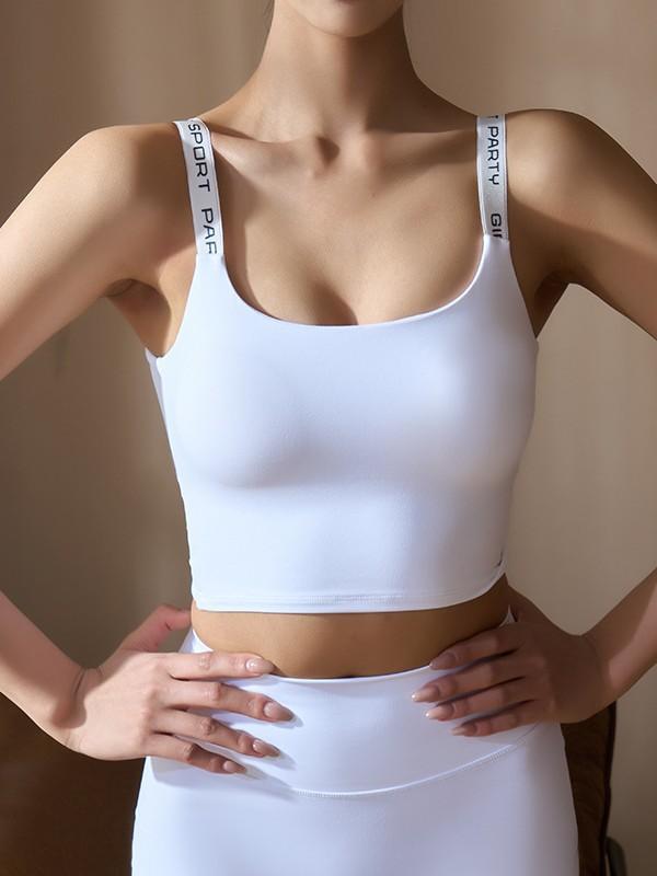 ブラトップ レディース シームレス ノンワイヤー カップ付き 美背デザイン 速乾 谷間メイク キャミソール インナー スポーツ ヨガ フィットネス ルームウェア トップス