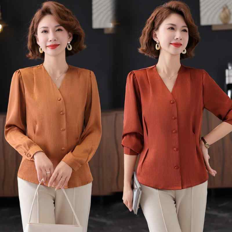 シャツ レディース ミセス 長袖 春秋 プルオーバー 薄手 軽量 伸縮性 ストレッチ 快適素材 おしゃれ エレガント 上品 きれいめ 3D立体チェック柄 カットソー(4)