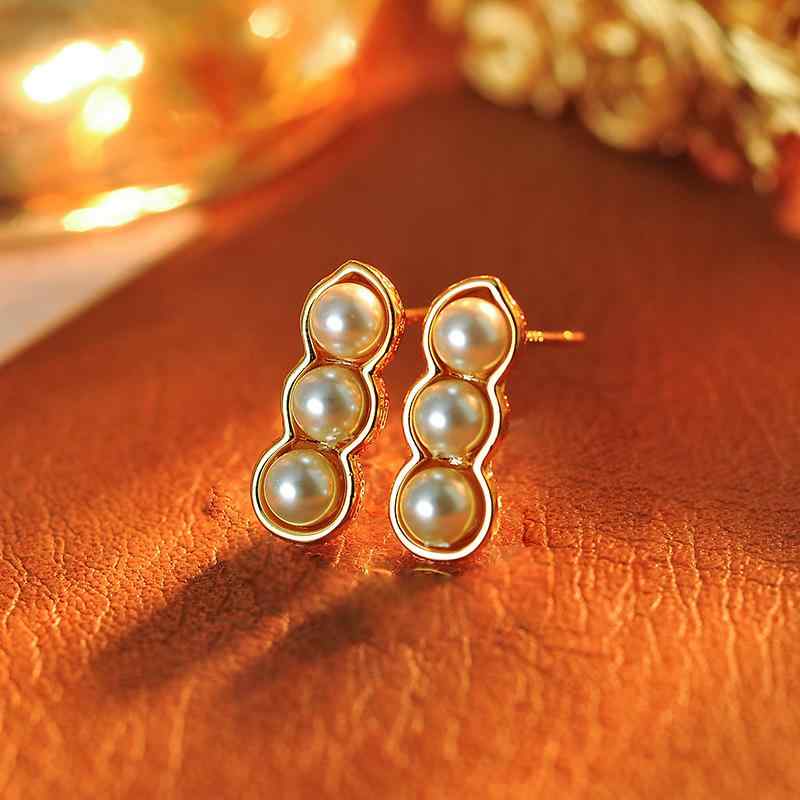 ピアス レディース ファッション ライトラグジュアリー 銅合金 電気メッキ加工 ジルコニア ピーナッツ..