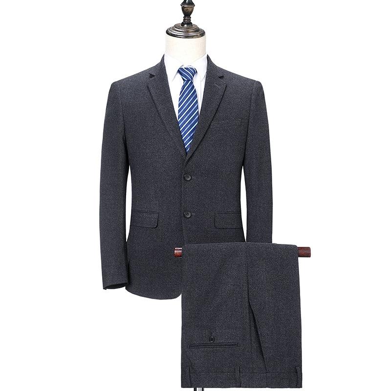 スーツ メンズ 男性用 紳士服 秋冬 厚手 高級感 ウール ポリエステル ビジネス カジュアル フォーマル ..