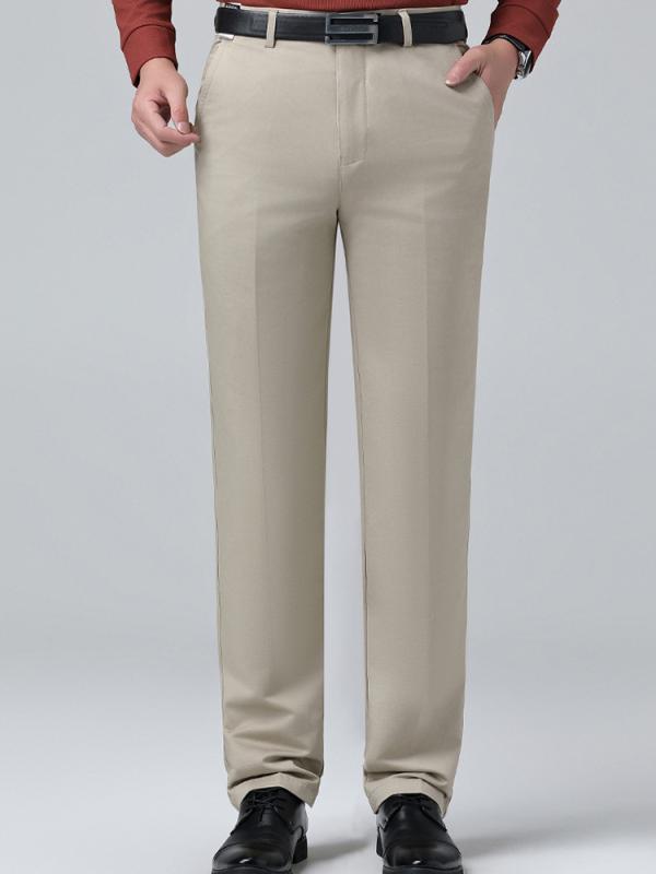 楽天セキュアデポパンツ メンズ 形態安定 微ストレッチ 通気性 耐久性 ビジネス カジュアル スラックス ゆったり ストレート 通勤 オフィス 無地 春秋 ポリエステル 大人