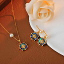 ピアス イヤリング レディース 淡水パール 上品 エレガント 個性的デザイン 高級感 トレンド 銅合金製 電気メッキ加工 幾何学模様 八芒星モチーフ 欧米風 通勤 ファッション