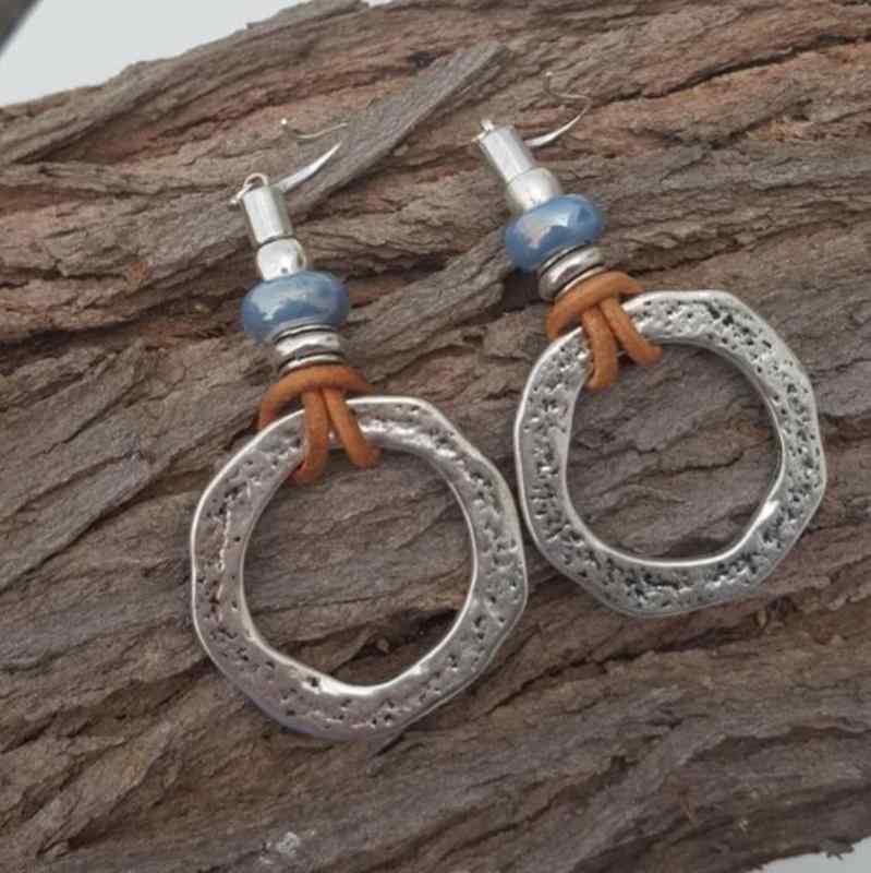 ピアス イヤリング レディース 女性用 レトロ ヴィンテージ 欧米風 丸型 サークル シンプル おしゃれ ..