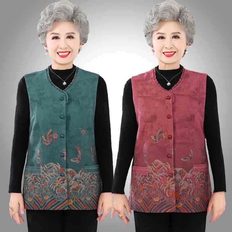 ベスト レディース 女性用 ミセス 春秋 薄手 軽量 ノースリーブ 上品 エレガント きれいめ 通勤 オフィス カジュアル デイリー ポリエステル ポケット付き ジレ シニア