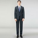 スーツ メンズ シワになりにくい ノーアイロン ストライプ柄 ウール混紡 ビジネス フォーマル 通勤 結婚式 パーティー スリーピース セットアップ 春秋冬 グレー