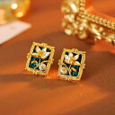 ピアス レディース 天然淡水パール エナメル加工 油絵風 フラワーモチーフ 気品漂う エレガント 銅合金 電気メッキ加工 女性用アクセサリー