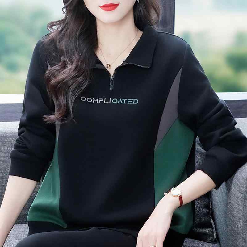 スウェット レディース 女性用 ミセス 大きいサイズ 春物 薄手 ゆったり 体型カバー 長袖 ポロ襟 きれいめ 大人カジュアル 無地 プルオーバー 30代 40代 50代 60代