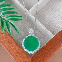 アクセサリーセット レディース 秋冬 上品 エレガント 中国風 レトロ 天然グリーンカルセドニー 翡翠カラー ラウンドプレート 平安お守りモチーフ ペンダントネックレス ドロップピアス イヤリング ボックスチェーン ゴールドメッキ