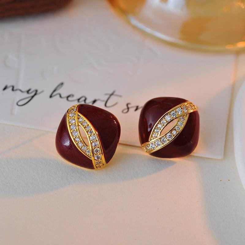 ピアス レディース S925ポスト フレンチ レトロ クラシック クロス コーヒー豆モチーフ 普段使い デイ..