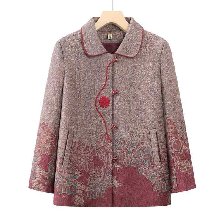 ジャケット レディース ミセス シニア 中高齢者向け ウール混ニット カーディガン 襟付き ゆったり 前開き 暖かい 中厚手 上品 体型カバー 秋冬 お出かけ