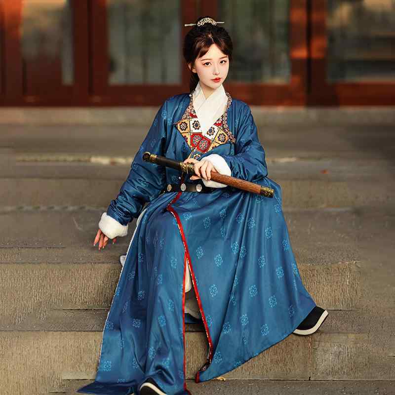 漢服 男女兼用 ユニセックス ゆったり 体型カバー オリジナルプリント 裏ボア ラウンドネックローブ 唐..