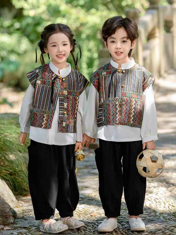 漢服 キッズ 子供服 男の子 女の子 男女兼用 唐装 民族衣装 綿裏地 中国風 古風 春秋 発表会 イベント 衣装 コスチューム かわいい おしゃれ