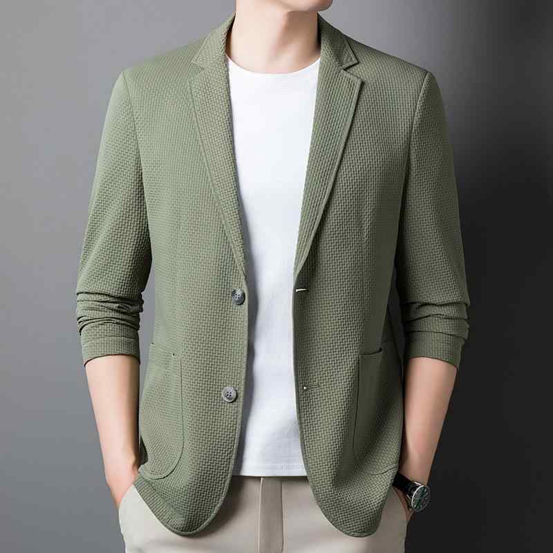 ジャケット メンズ ノンアイロン 形状記憶 通気性 吸湿速乾 高級感 ビジネスカジュアル フォーマル 春秋 テーラードカラー シングルブレスト スリムフィット アウター ネイビー ブラック グリーン 化繊混紡