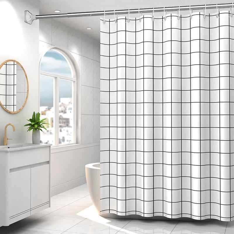 シャワーカーテン バスルーム 浴室 間仕切り 防水 穴あけ不要 マグネット式 突っ張り棒 PEVA 厚手 シンプル モダン おしゃれ 洗面所 脱衣所