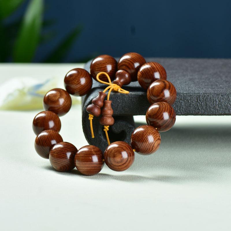 数珠 メンズ レディース 黄花梨 天然木 高級感 念珠ブレスレット 108玉 厄除け 魔除け 開運 お守り パ..