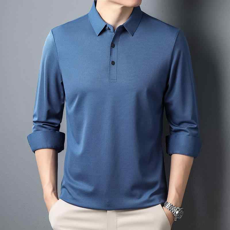 ポロシャツ メンズ 男性用 形態安定 ノーアイロン UVカット 抗菌防臭 防シワ 長袖 無地 ビジネス カジュアル 通勤 デイリーユース 再生..