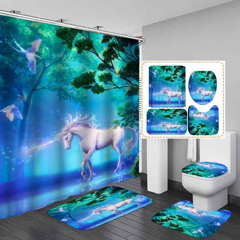 シャワーカーテン 撥水 防水 穴あけ不要 つっぱり棒対応 4点セット 浴室 バスルーム ホテル 家庭用 間仕切り 目隠し 高品質 スタイリッシュ ポリエステル製 180cmサイズ