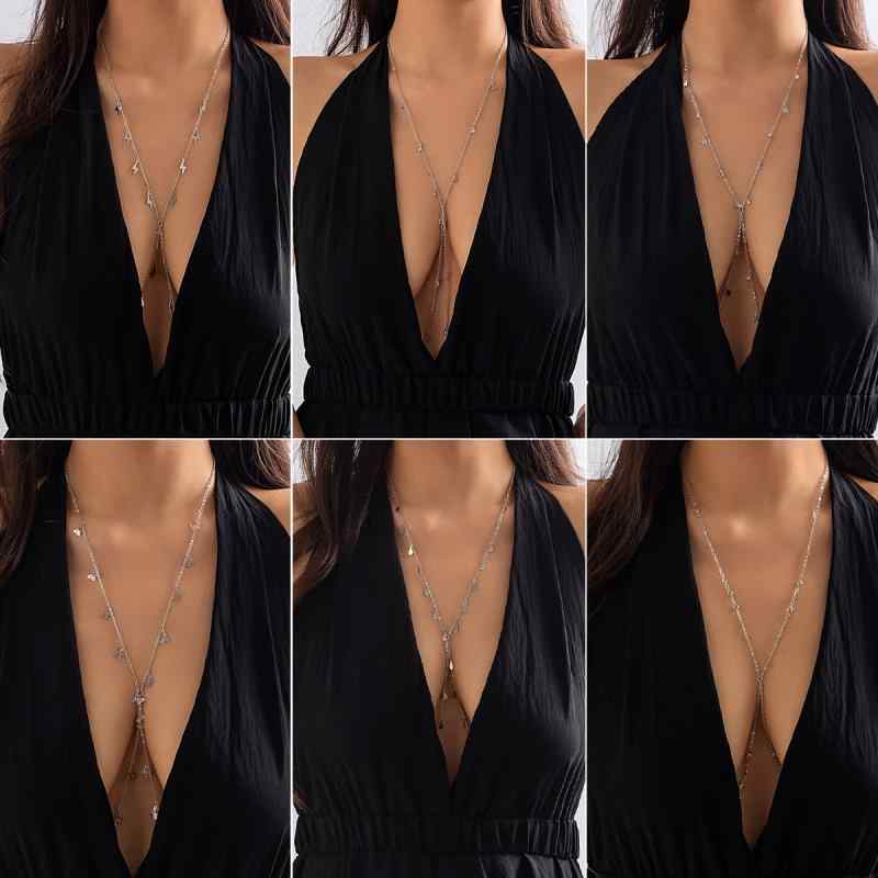 ボディチェーン レディース 欧米風 蝶々 タッセル ラインストーン セクシー カジュアル ビキニ 水着 ビ..