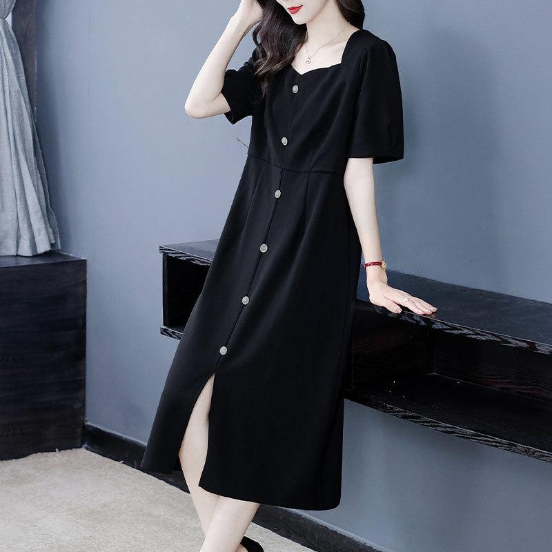 ワンピース レディース 女性用 春夏 薄手 シフォン素材 長袖 フレンチスタイル ドット柄 水玉模様 ピーターパンカラー トレンド おしゃれ ママ ミセス 大きいサイズ ゆったり ロング丈