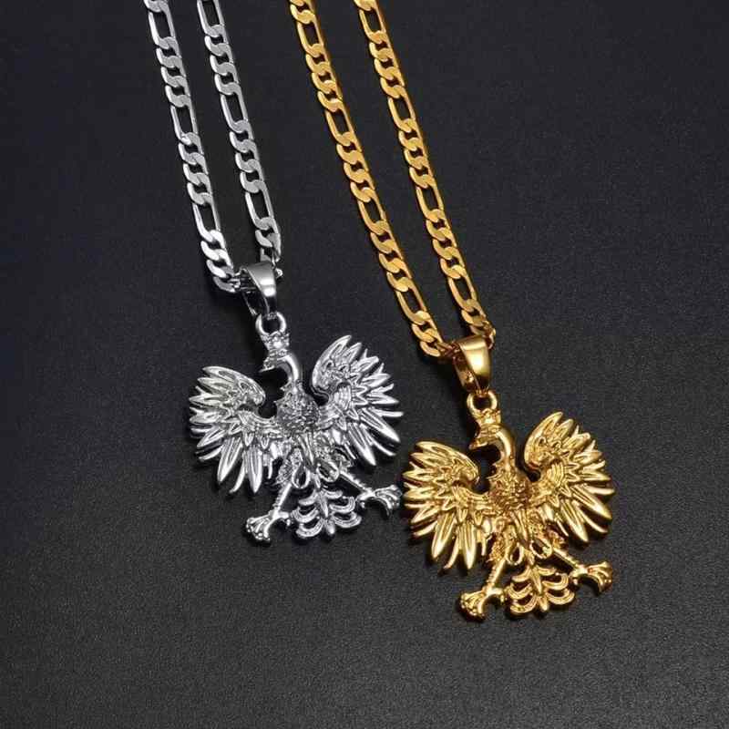 Other - ネックレス メンズ レディース ユニセックス サージカルステンレス 金属アレルギー対応 電気メッキ加工 ポーランドシンボル 鷲 イーグル 翼 モチーフ ペンダント ゴールド シルバー カジュアル おしゃれ 長さ41cm-50cm