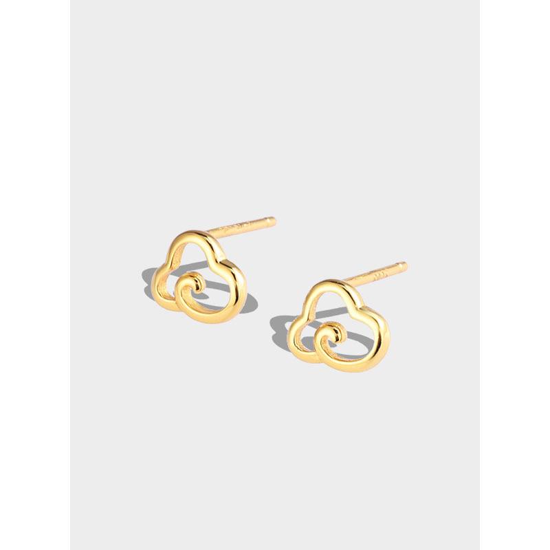 ピアス レディース S925シルバー 雲モチーフ ハンドメイド 小ぶり ミニ シンプル 上品 大人かわいい ゴ..