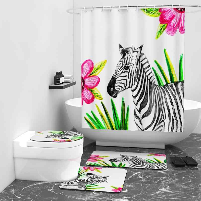 シャワーカーテン 撥水 速乾 格子柄 ストライプ アニマル柄 デジタルプリント ポリエステル製 モダン シンプル おしゃれ 家庭用 浴室 バスルーム 脱衣所 間仕切り サイズ展開