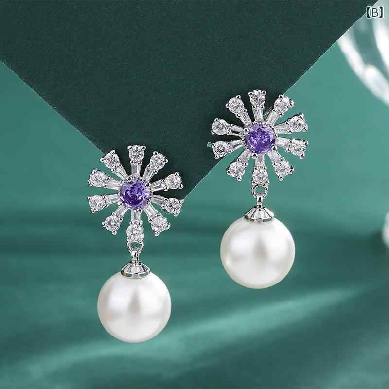 セキュアデポのジュエリーセット レディース 女性用 エメラルド パール パール アメジスト マザーオブパール ネックレス ペンダント ドロップ型 スタッド型 ピアス 上品 オフィス カジュアル 通勤 おしゃれ｜アングル3