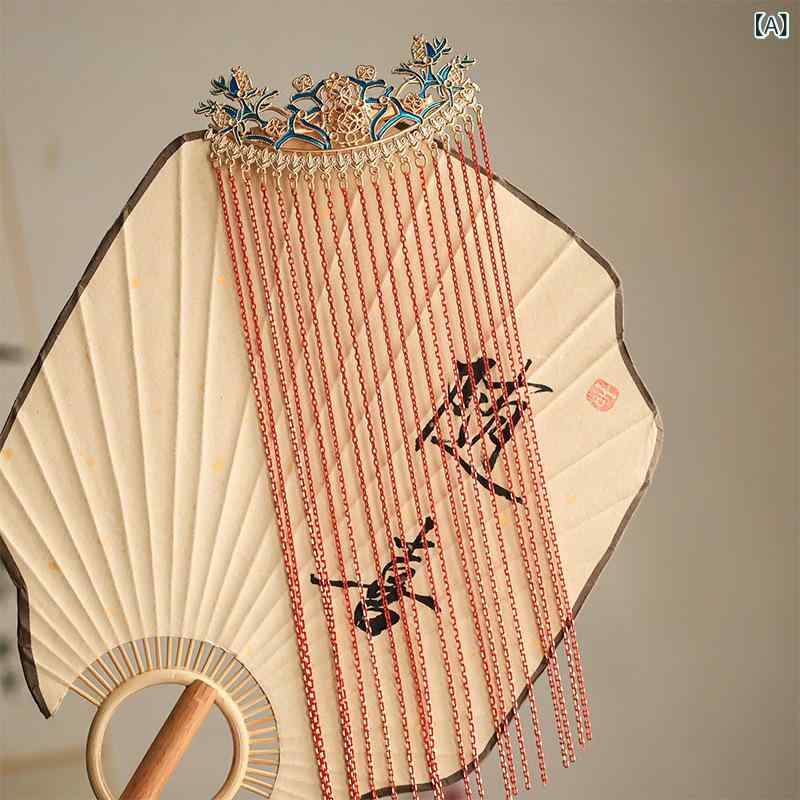 髪飾り レディース 手作り 合金製 ダックビルクリップ 七宝焼風 古風 唐風 漢服 明...