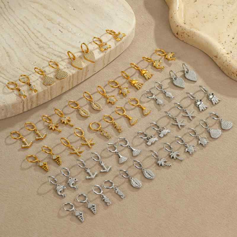 ピアス レディース ステンレス製 金属アレルギー対応 リゾート マリンスタイル 煌めくジルコニア ヒト..