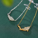 ネックレス レディース 女性用 S925純銀 金メッキ ゴールドカラー 和田玉 白玉 象嵌 イルカ モチーフ 個性的 かわいい 上品 レトロ クラシカル 春夏 ペンダント