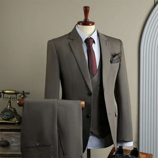 スーツ メンズ セットアップ ビジネス フォーマル 結婚式 スリムフィット 韓国風 ブリティッシュスタイル オフィス 通勤 冠婚葬祭 ライトビジネス ポリエステル 春秋 スラックス ベスト 2点セット 3点セット ブラウン ネイビー ブラック スーツ メンズ セットアップ ビジネス フォーマル 結婚式 スリムフィット 韓国風 ブリティッシュスタイル オフィス 通勤 冠婚葬祭 ライトビジネス ポリエステル 春秋 スラックス ベスト 2点セット 3点セット ブラウン ネイビー ブラック