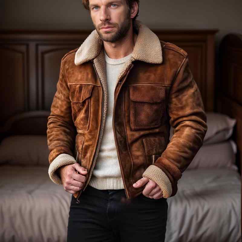 ジャケット メンズ アウター 秋冬 ボア フリース 暖かい 防寒 襟付き ジップアップ レトロ カジュアル ゆったり ルーズフィット 長袖 ポケット付き