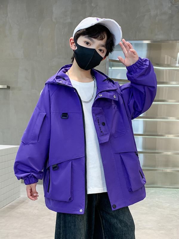 マウンテンパーカー キッズ 男の子 ジュニア 春秋 フード付き ゆったり オーバーサイズ 韓国風 切り替え 配色 柔らか素材 小学生 中学生 高学年 カジュアル...