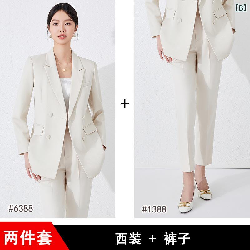 スーツ セットアップ レディース 女性用 ゆったり ルーズ ミドル丈 オフィス ビジ...