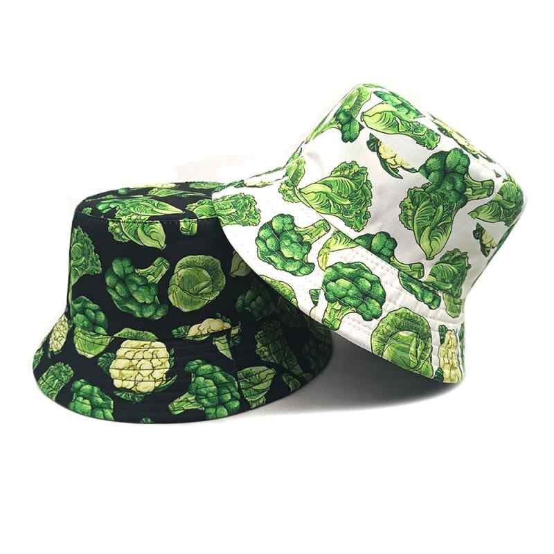 バケットハット 男女兼用 ユニセックス 野菜柄 フルーツ柄 プリント UVカット 紫外線対策 日よけ 日焼..